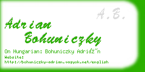 adrian bohuniczky business card